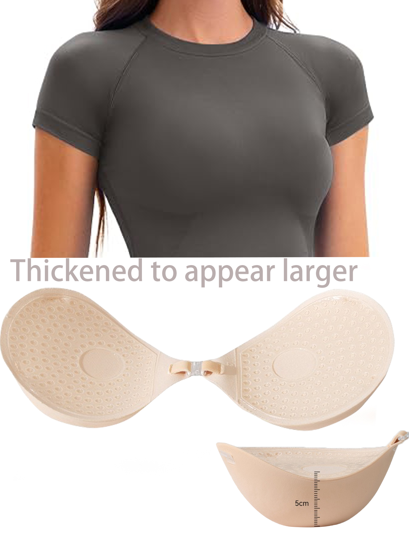 5CM Thickened Chest Sticker In - Push Up Bra Silicone review and price