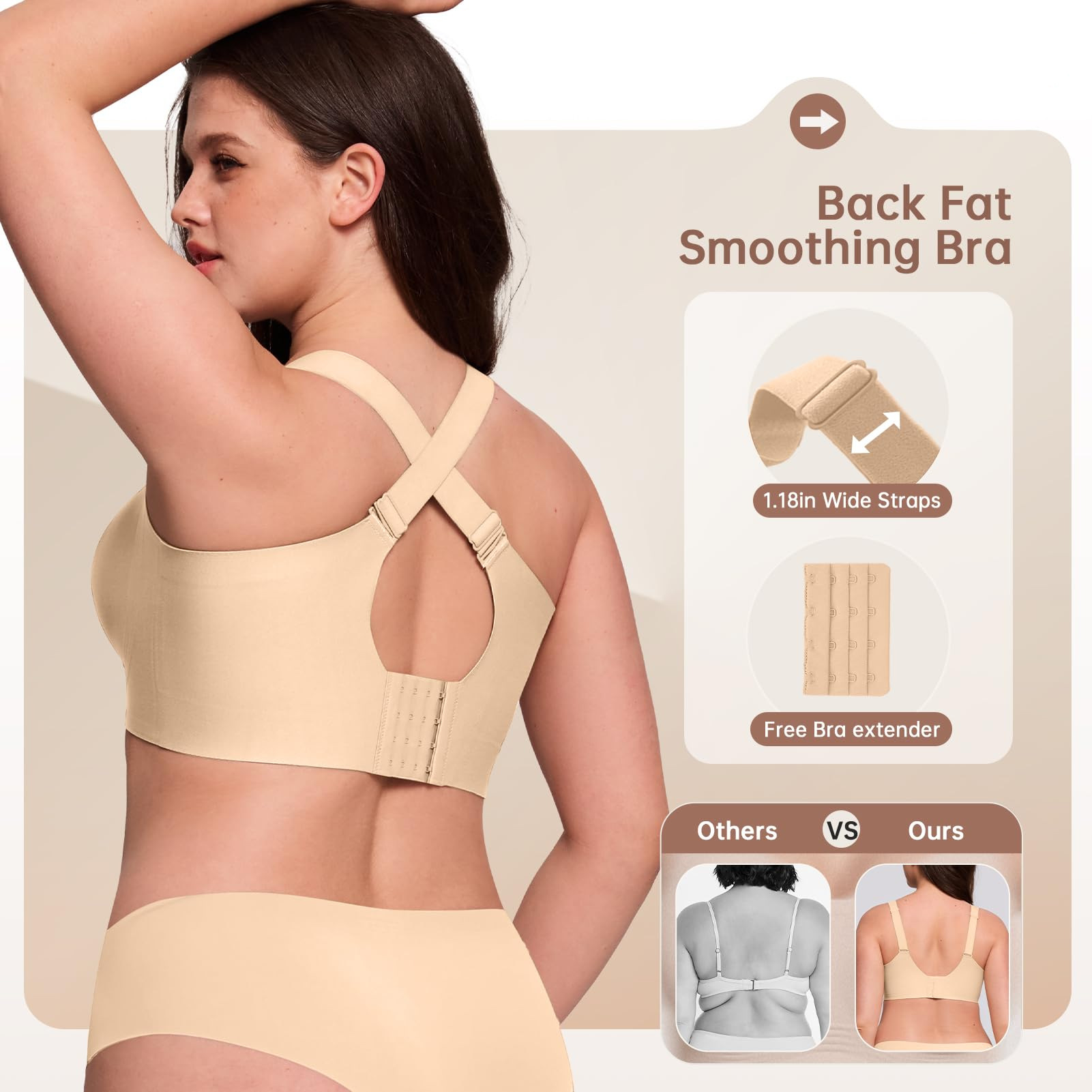 Plus Size Wireless Bra for Wom - Underwire Bra Padded review and price