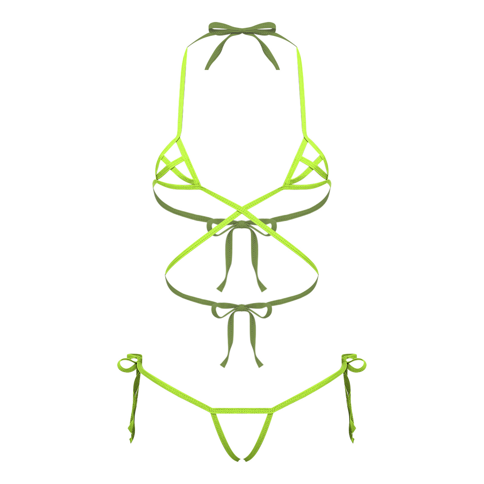 Womens Lingerie See Through Bi - Lace Bralette Set review and price