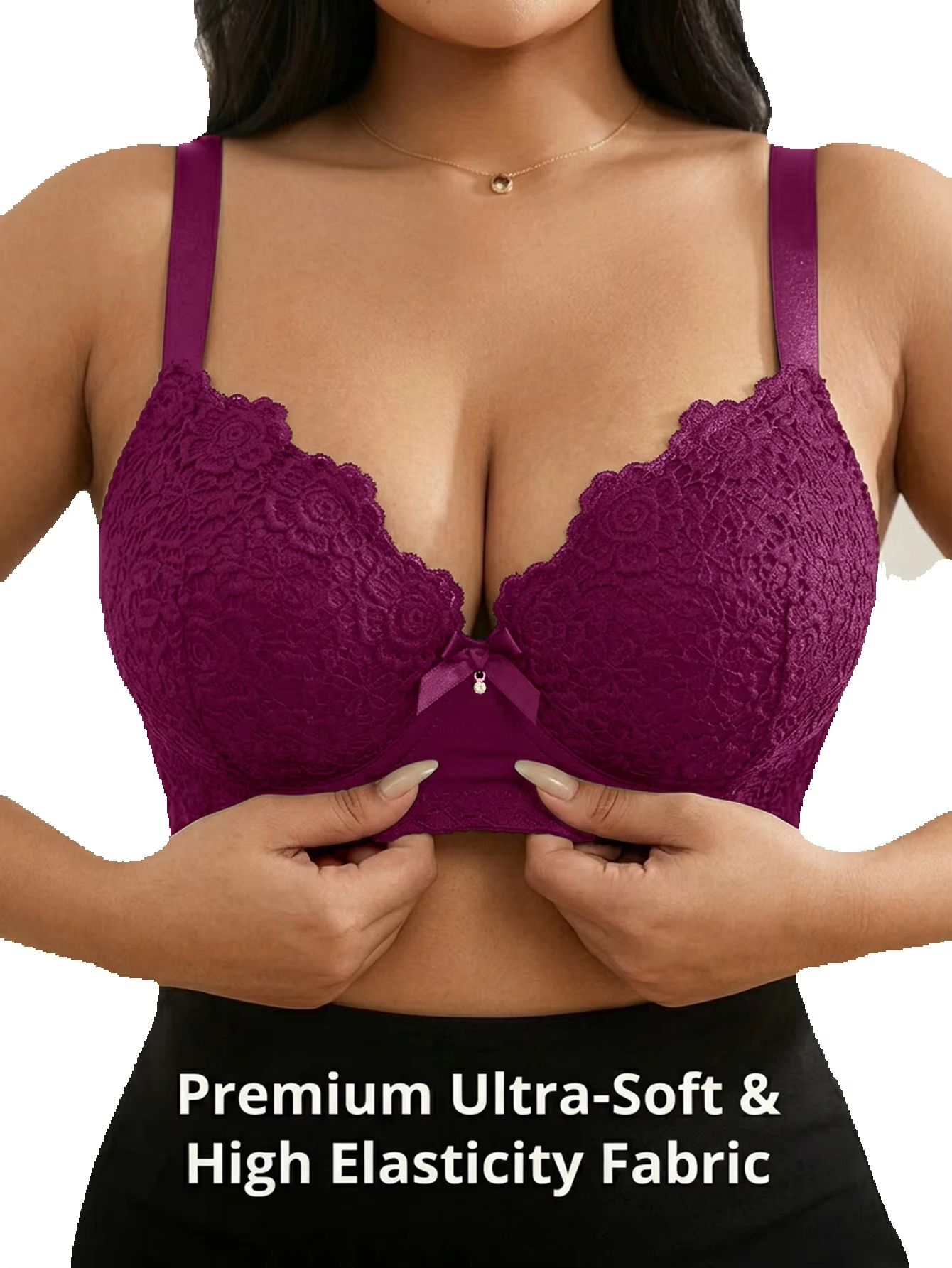 Women Plus Size Floral Push Up - Underwire Bra Padded review and price