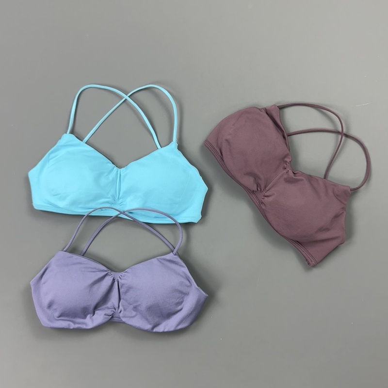 HISTELLO Front Ruched Cross Ba - Sports Bra Racerback review and price