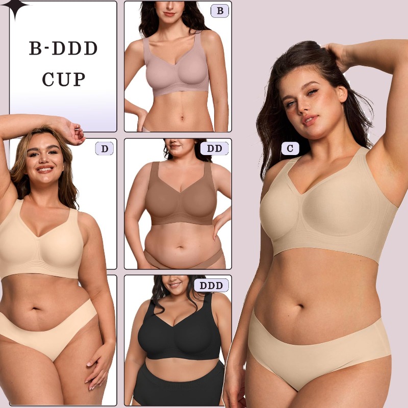 Plus Size Wireless Jelly Bra W - Underwire Bra Padded review and price