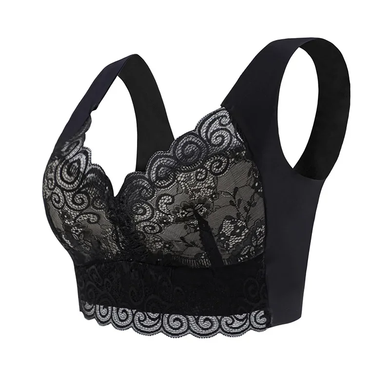 1pcs Ice Silk Seamless Lace Br - Sleep Bra Bralette review and price